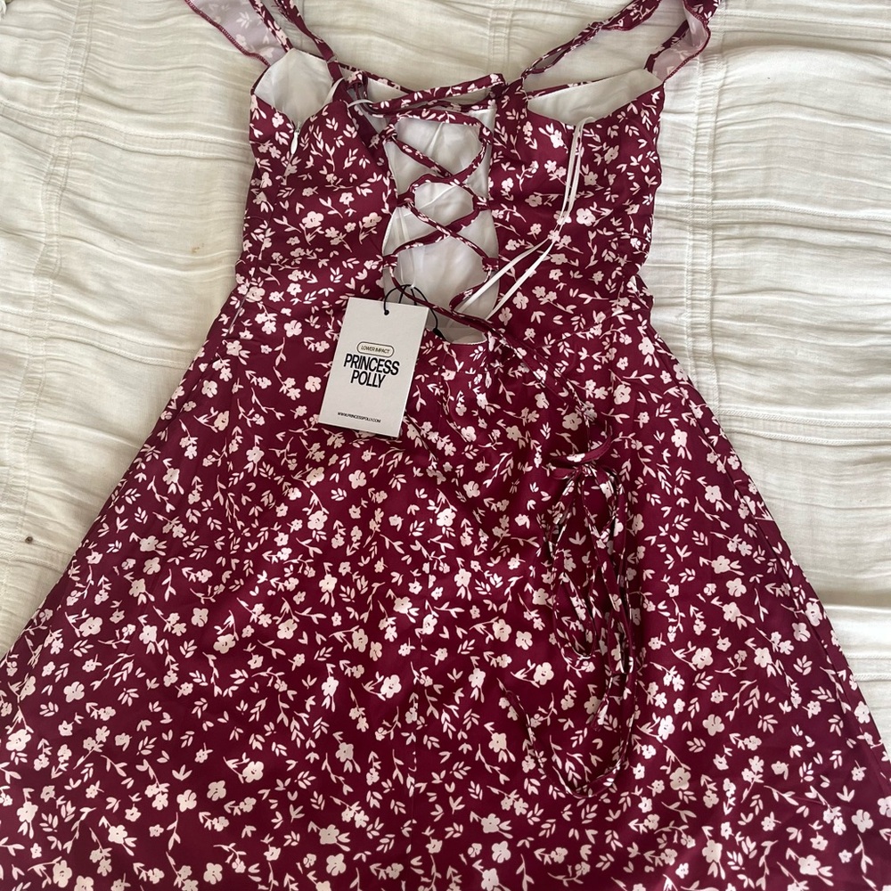 Princess Polly Red Floral Mini Dress